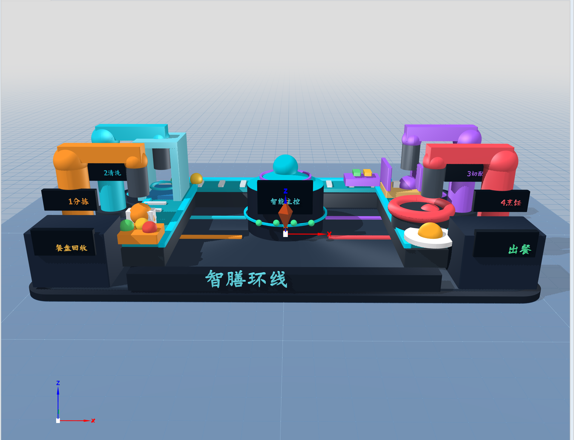 学生3D编程作品：智能餐厅